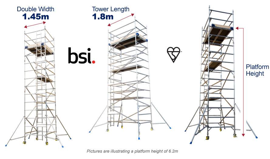 LEWIS Industrial Single Width Scaffold Towers LEWIS Industrial Single Width Scaffold Towers