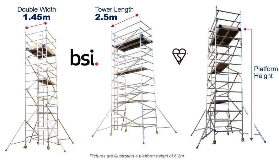 LEWIS Industrial Single Width Scaffold Towers LEWIS Industrial Single Width Scaffold Towers