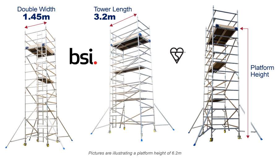 LEWIS Industrial Single Width Scaffold Towers LEWIS Industrial Single Width Scaffold Towers