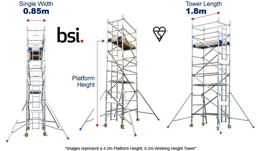 LEWIS Industrial Single Width Scaffold Towers LEWIS Industrial Single Width Scaffold Towers