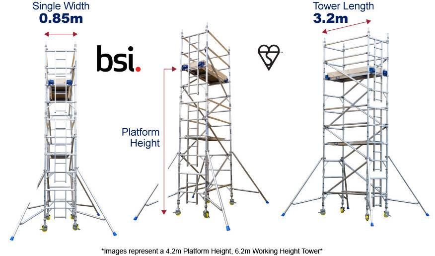 LEWIS Industrial Single Width Scaffold Towers LEWIS Industrial Single Width Scaffold Towers