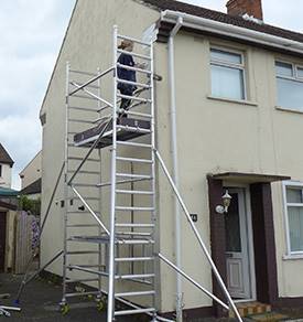 MiniScaff Folding Tower in Action, Courtesy of Mrs Peters